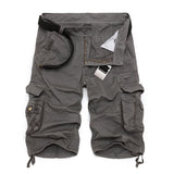 Pantalones cortos holgados militares. Shorts cargos para hombre.