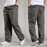 Pantalones cargo recto. Pantalones sueltos de algodón.