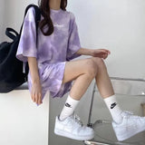 jf23 Summer Casual Sport Suits Short Sets Oversized T Shirt Women Clothing Tracksuit Woman Two Piece Sets Womens Outifits Streetwear
