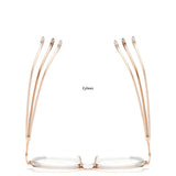 jf Vintage Square Metal Glitter Frame Reading Glasses Women Fashion Optical Eyewear Anti-blue Light Presbyopia Eyeglasses