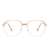 jf Vintage Square Metal Glitter Frame Reading Glasses Women Fashion Optical Eyewear Anti-blue Light Presbyopia Eyeglasses