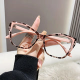 jf INS Photochromic Anti Blue Light Glasses Women Men Sexy Cat Eye Discolored Blue Light Eyewear Unisex Colorchanging Sunglasses