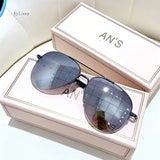 jf Fashion Gradient Sunglasses for Men Big Frame Pilot Sun Glasses Brand Design Anti-reflective Lunette De Soleil Homme UV400