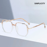 jf Vintage Square Metal Glitter Frame Reading Glasses Women Fashion Optical Eyewear Anti-blue Light Presbyopia Eyeglasses