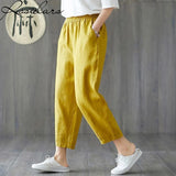 jf23  Summer Linen Pants Loose Casual Pants Streetwear Women Trousers Baggy Pants Sweatpants Y2k Pants Plus Size 3XL Harem Pants Woman