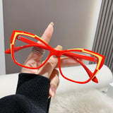 jf INS Photochromic Anti Blue Light Glasses Women Men Sexy Cat Eye Discolored Blue Light Eyewear Unisex Colorchanging Sunglasses