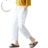 jf23  Summer Linen Pants Loose Casual Pants Streetwear Women Trousers Baggy Pants Sweatpants Y2k Pants Plus Size 3XL Harem Pants Woman
