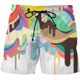 Scrawl 3D Print Beach Shorts Men Women Abstract Art Cool Short Pants Summer Casual Comforts Skateboard Shorts Sport Swim Trunks