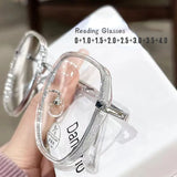 jf Vintage Square Metal Glitter Frame Reading Glasses Women Fashion Optical Eyewear Anti-blue Light Presbyopia Eyeglasses