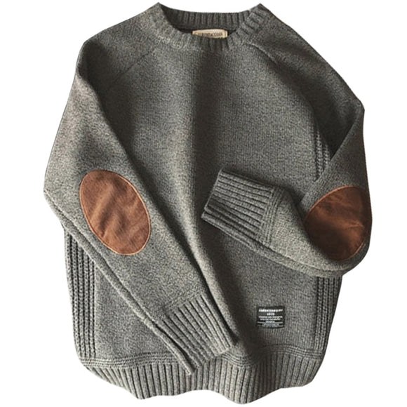 Jersey para hombre. Suéter con diseños de parches.