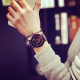 Reloj giratorio Diseño Unico para Parejas Diamante Mujer Dama Hombre Caballero Unisex Cuarzo