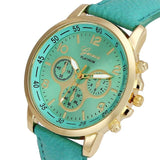 Reloj Pulsera Elegante Mujer Dama Casual Cuero Cuarzo Unisex Hombre Caballero