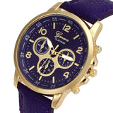 Reloj Pulsera Elegante Mujer Dama Casual Cuero Cuarzo Unisex Hombre Caballero