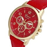Reloj Pulsera Elegante Mujer Dama Casual Cuero Cuarzo Unisex Hombre Caballero