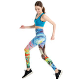 Leggins Calzas Mujer Chica print 3d Ocasional Divertidos Fitness  IN-KEBG Original