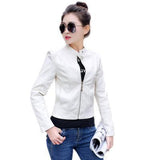 Nuevo Primavera Otoño Mujer Dama Señora Cuero Ecologico Punk Casual Chaqueta Campera Abrigo
