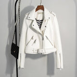 Otoño Mujer Dama Señora Simil Gamuza Chaqueta Campera Abrigo Delgada Cuero Ecologico Exterior