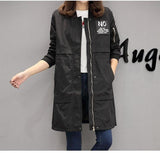 Otoño Mujer Dama Señora Rompeviento Abrigo Fashion Casual Chaqueta Campera con Letras
