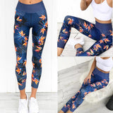 Pantalon Yoga Flores Calzas Leggings Tiro Alto Mujer Deportes Fitness