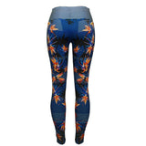 Pantalon Yoga Flores Calzas Leggings Tiro Alto Mujer Deportes Fitness