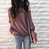 Sueter Cuello Bote Hombro Descubierto Casual Mujer