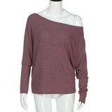 Sueter Cuello Bote Hombro Descubierto Casual Mujer