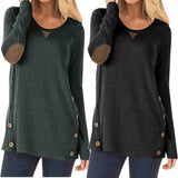 Sueter con Botones Decorativos Casual Elegante Mujer Dama