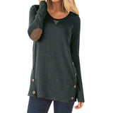 Sueter con Botones Decorativos Casual Elegante Mujer Dama