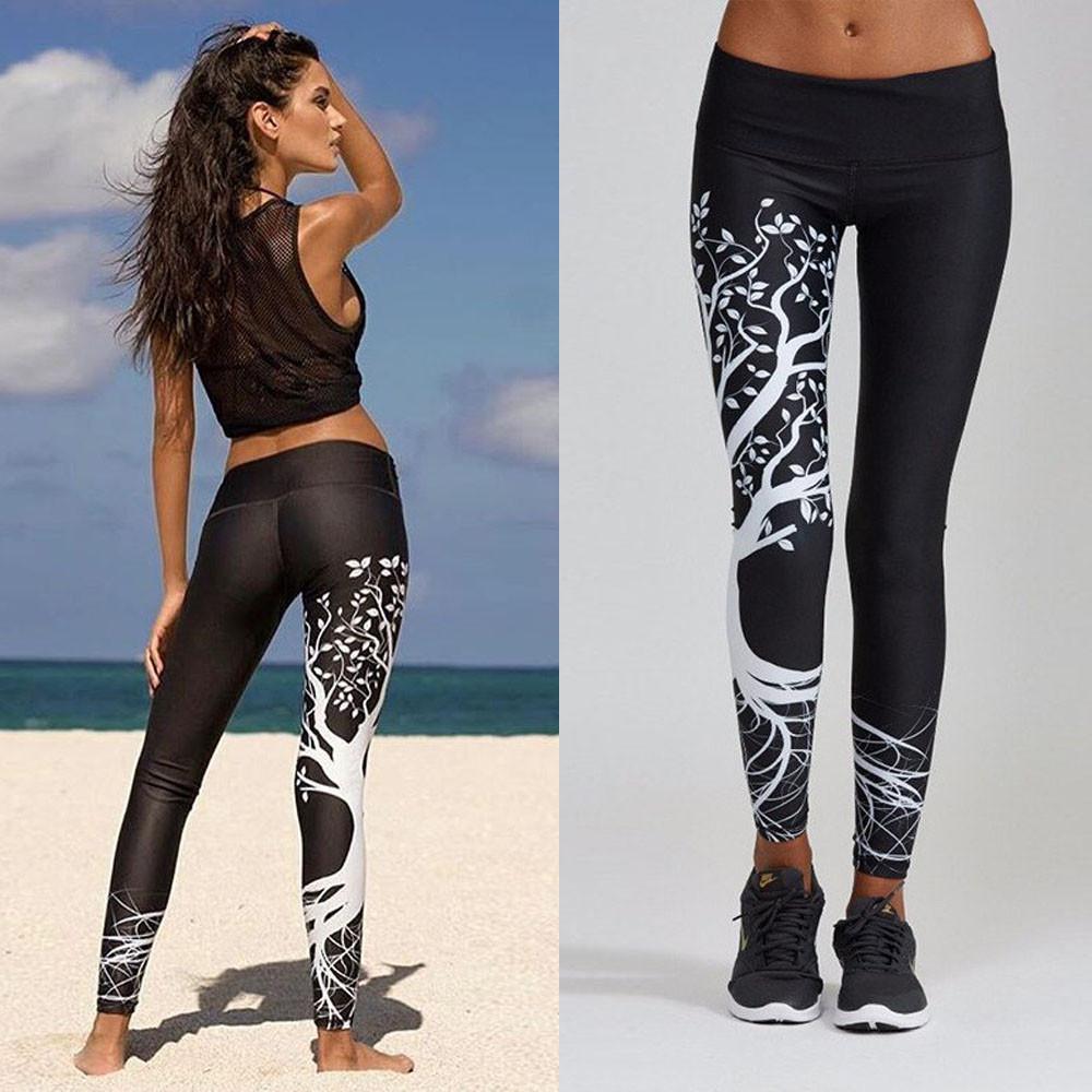 Pantalon Yoga Estampado Arbol Deportivo Fitness Calzas Mujer – Te