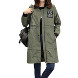 Otoño Mujer Dama Señora Rompeviento Abrigo Fashion Casual Chaqueta Campera con Letras