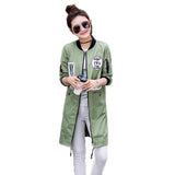 Nuevo Otoño Mujer Dama Señora Abrigo Campera Chaqueta Largo