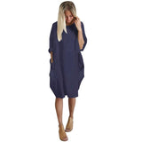 Vestido Holgado Entrecasa Comodo Varios Colores Casual Bolsillos Verano