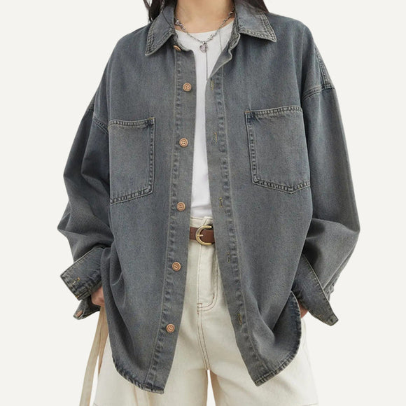 Camisa Denim Larga