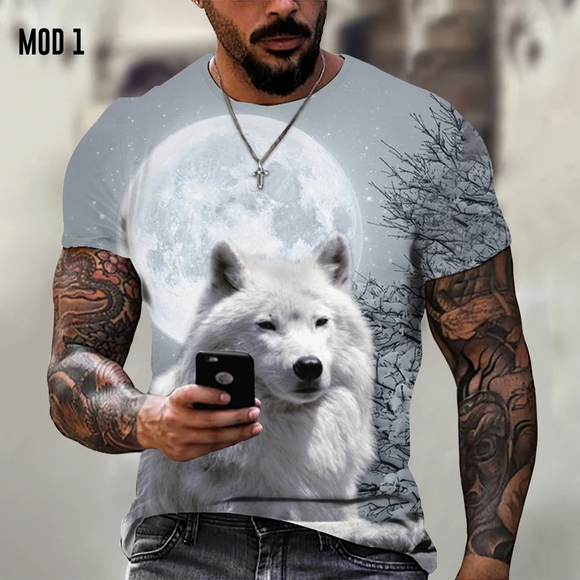 (sólo 50 en Promo!) Camiseta Remera Lobo Casual Street