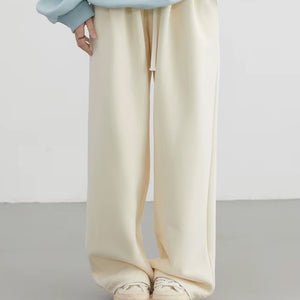 Pantalón Ancho Crema/Negro/Verde/Gris de Tiro Alto