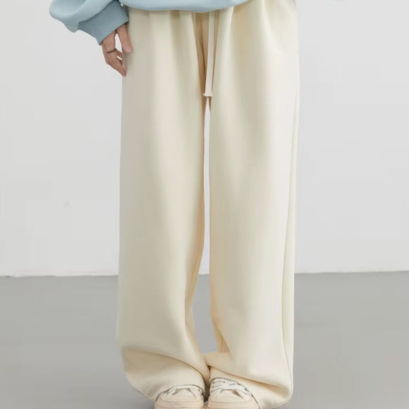 Pantalón Ancho Crema/Negro/Verde/Gris de Tiro Alto