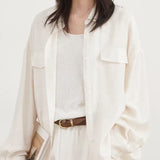 Camisa Oversize Blanco/Lila