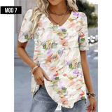(sólo 50 en Promo!) Camiseta Remera en V Cartoon 3d Women's
