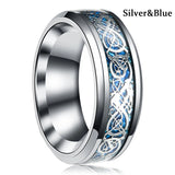 Anillo Dragon Celta - 21 Colores Acero Inoxidable