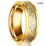 Anillo Dragon Celta - 21 Colores Acero Inoxidable