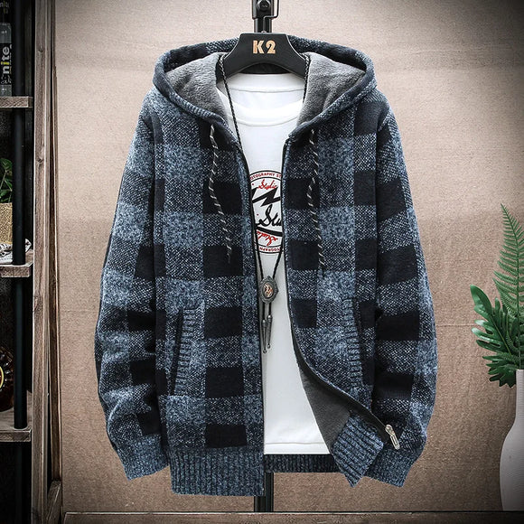 Campera Hoodie Invierno Tartan Unisex
