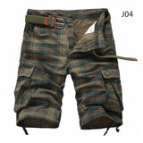 Pantalones cortos para hombre. Bermudas a cuadros. Short cargos a cuadros.