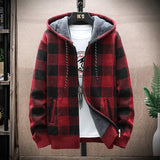 Campera Hoodie Invierno Tartan Unisex