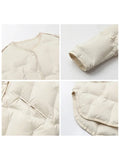 CHIC VEN Women Down Coats Solid Loose Casual New 90 White Duck Down Female Down Jacket Warm Overcoat Autumn Winter 2024