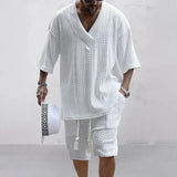 Conjunto tejido Camiseta y Shorts Hombre Playa