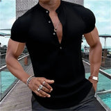 Camiseta Remera Hombre Cuello con botones Varios Colores