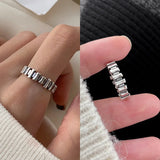 Anillo Cruz Doble Capa Plata 925 - Retro Minimalista