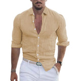 Camisa Lino Algodón Hombre