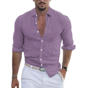 Camisa Lino Algodón Hombre