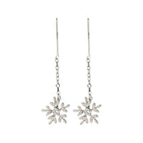 Aros Copo de Nieve Colgante - Plata 925 con Cadena